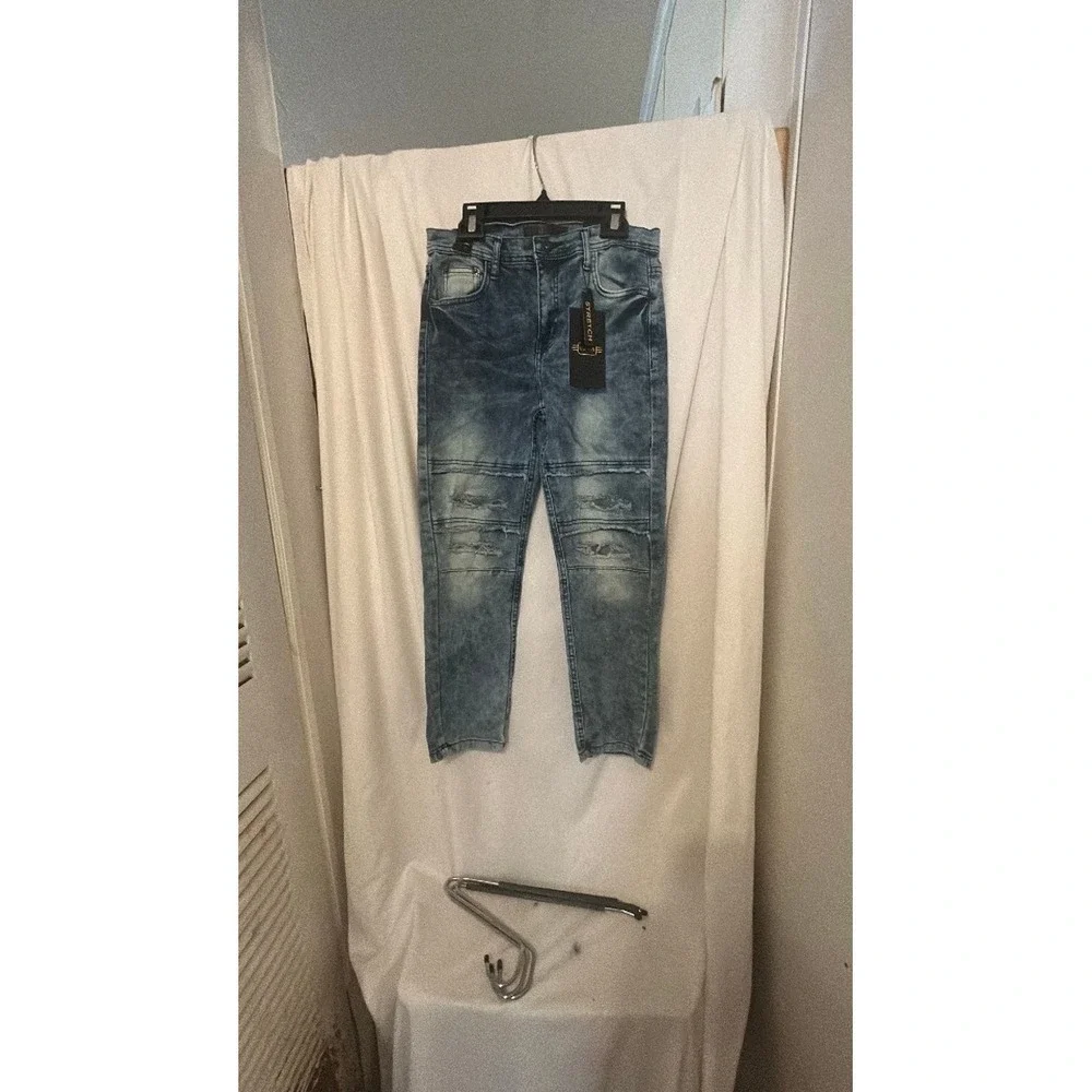 GS-115 Boys Distressed Moto Stretch Jeans